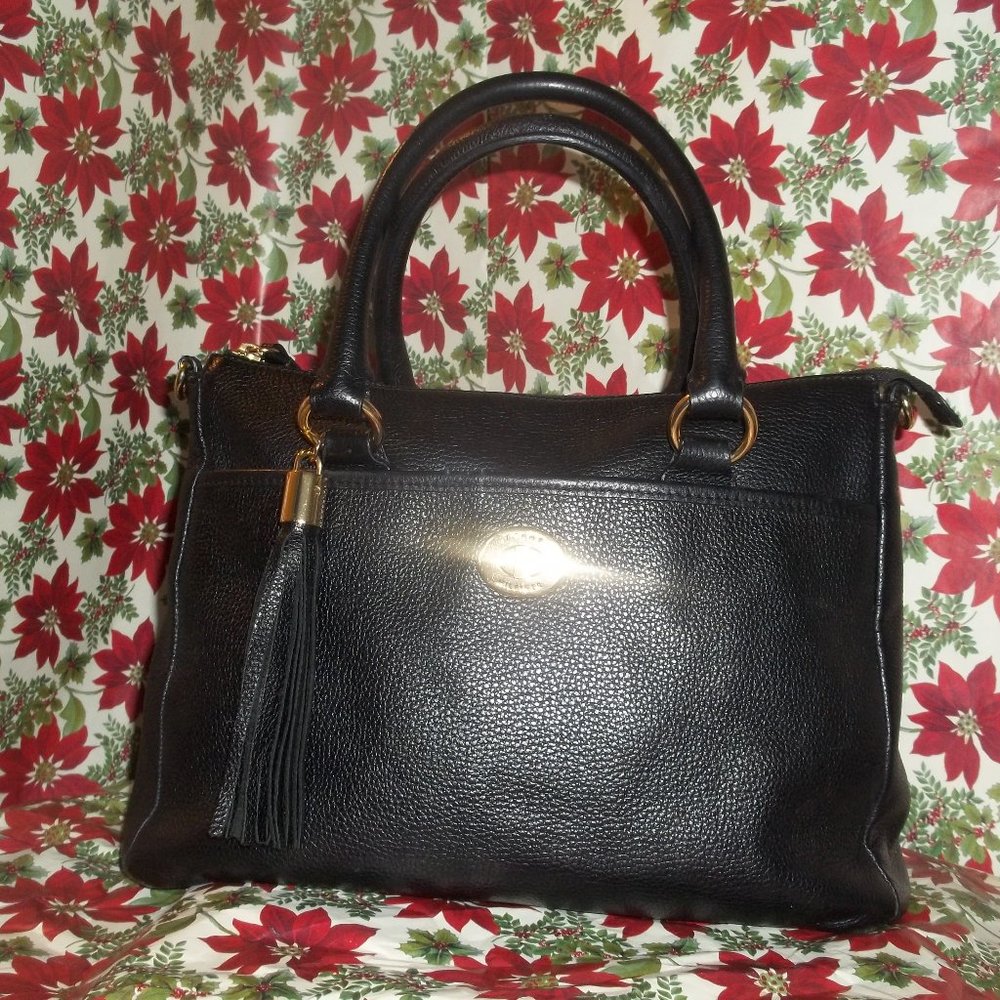 Tommy Hilfiger Black Leather Cross Body Purse